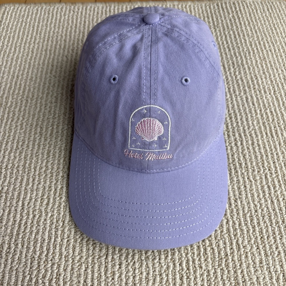 Hotel Malibu Purple seashell cotton Strapback Baseball Hat Cap Adjustable